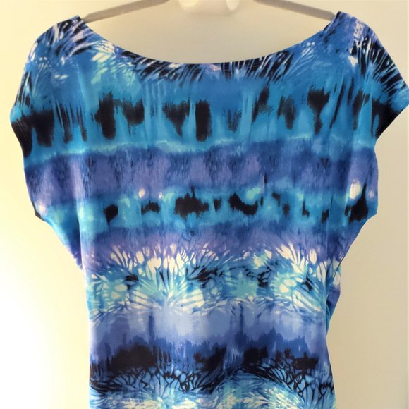 Passports Sleeveless Tie-Dye Dress Blouse Large - Picture 2 of 9